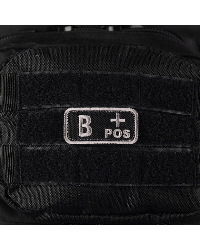 M-Tac нашивка группа крови B+ Pos черно-серая (51236211)