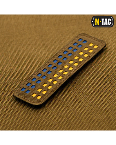 M-Tac нашивка прапор України 25х80 Laser Cut Coyote (51213005)