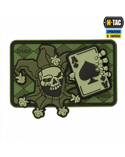 M-Tac нашивка Joker Skull 3D PVC Olive (51120001)