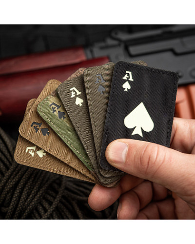 M-Tac нашивка Ace of Spades Laser Cut Black/світлонакопичувач (51109299)