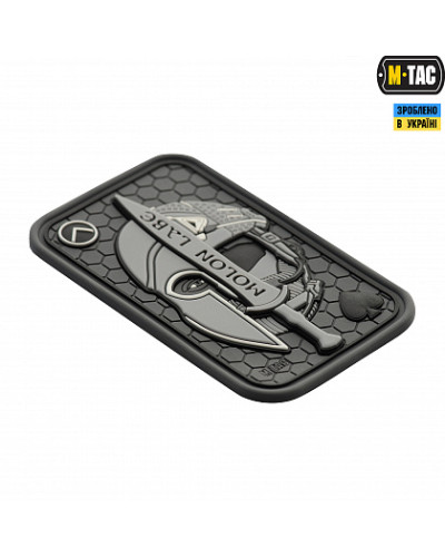 M-Tac нашивка Molon Labe Ace 3D PVC Grey (51127011)