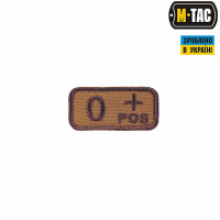 M-Tac нашивка група крові O+ Pos койот