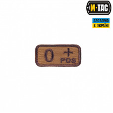 M-Tac нашивка група крові O+ Pos койот