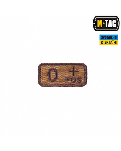 M-Tac нашивка група крові O+ Pos койот (51240005)