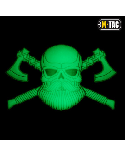 M-Tac нашивка Bearded Skull 3D PVC Black/GID (51113299)