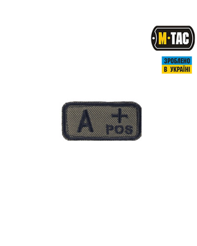M-Tac нашивка група крові A+ Pos олива (51228001)