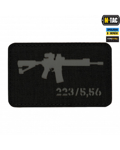M-Tac нашивка AR-15 223/5,56 Laser Cut Black/Grey (51111211)