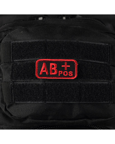 M-Tac нашивка група крові AB+ Pos чорно-червона (51232233)