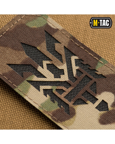 M-Tac нашивка Тризуб (стилизация) Laser Cut вертикальная Multicam/Black (51196802)
