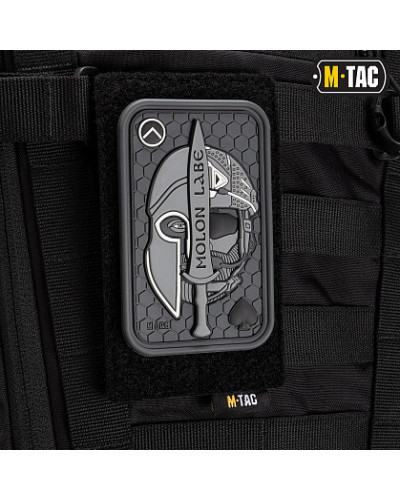 M-Tac нашивка Molon Labe Ace 3D PVC Grey (51127011)