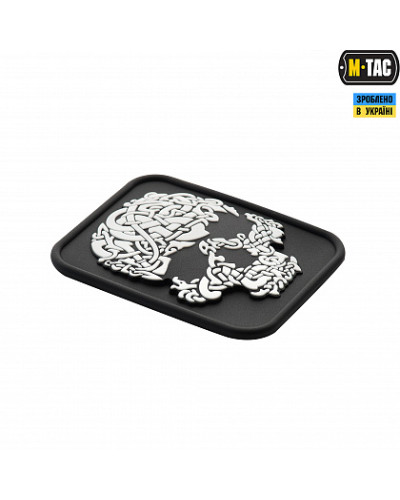 M-Tac нашивка Viking Skull PVC Black/White (51158236)