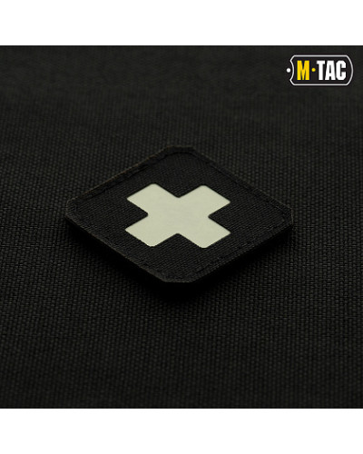 M-Tac нашивка Medic Cross Laser Cut Black/світлонакопичувач (51122299)