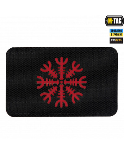 M-Tac нашивка Шолом Жаху горизонтальна Laser Cut Black/Red (51222233)