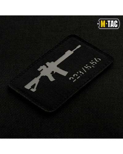 M-Tac нашивка AR-15 223/5,56 Laser Cut Black/Grey (51111211)