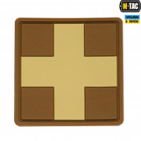 M-Tac нашивка Medic Cross Square PVC Coyote