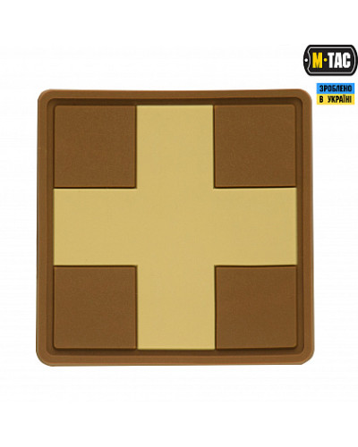 M-Tac нашивка Medic Cross Square PVC Coyote (51124005)