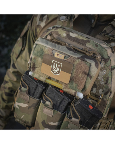 M-Tac нашивка прапор України із гербом (80х50 мм) Coyote/GID (51303599)