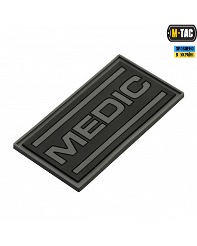 M-Tac нашивка Medic PVC Black/Grey (51125211)