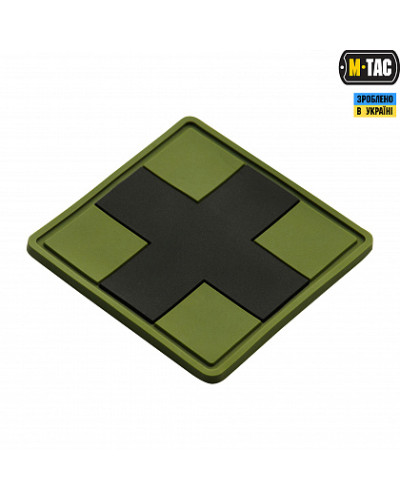 M-Tac нашивка Medic Cross Square PVC Olive/Black (51124102)