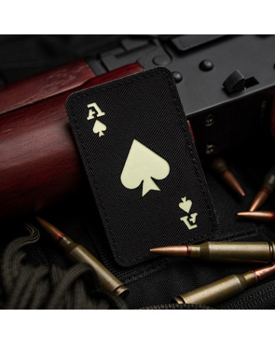 M-Tac нашивка Ace of Spades Laser Cut Black/світлонакопичувач (51109299)