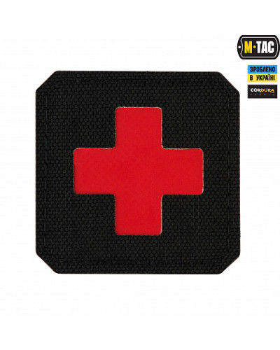 M-Tac нашивка Medic Cross Laser Cut Black/Red (51122233)