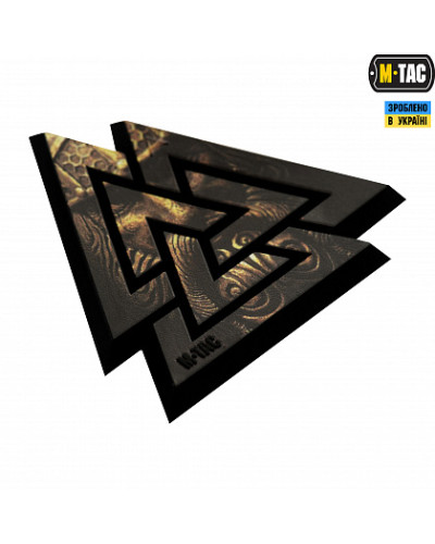 M-Tac нашивка Валькнут 3D PVC Black/Coyote (51161205)