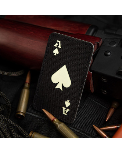 M-Tac нашивка Ace of Spades Laser Cut Black/світлонакопичувач (51109299)
