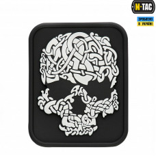 M-Tac нашивка Viking Skull PVC Black/White