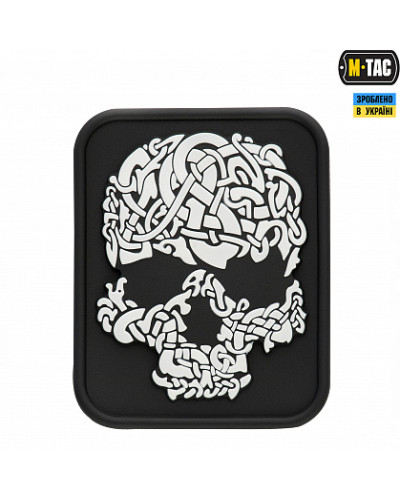 M-Tac нашивка Viking Skull PVC Black/White (51158236)