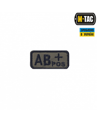 M-Tac нашивка група крові AB+ Pos олива (51232001)