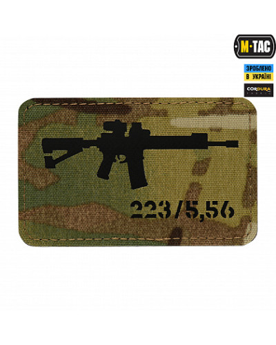 M-Tac нашивка AR-15 223/5,56 Laser Cut Multicam/Black (51111802)