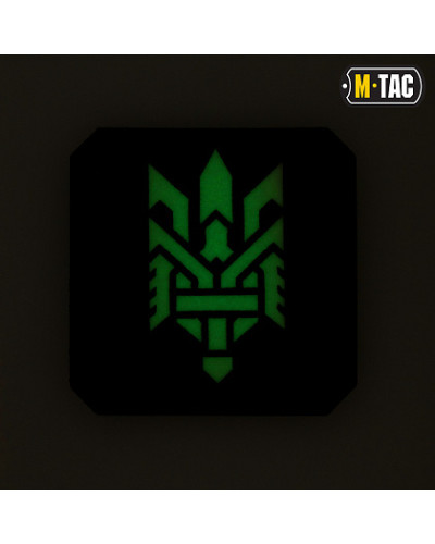 M-Tac нашивка Тризуб (стилізація) Laser Cut мала Ranger Green/світлонакопичувач (51198239)