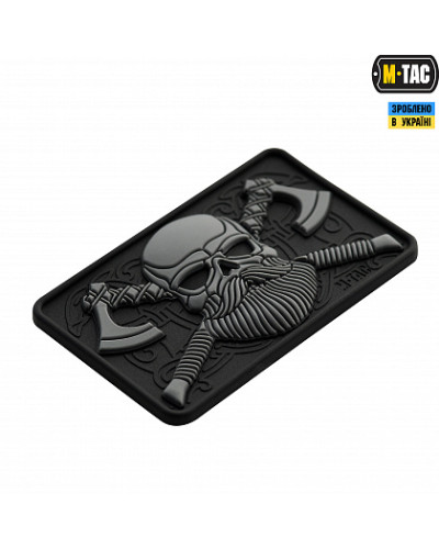M-Tac нашивка Bearded Skull 3D PVC Black/Grey (51113211)