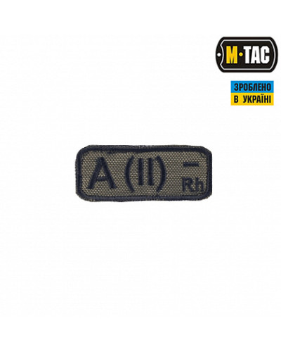 M-Tac нашивка група крові A(II) Rh- олива (51226001)