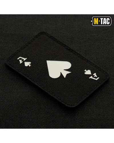 M-Tac нашивка Ace of Spades Laser Cut Black/світлонакопичувач (51109299)