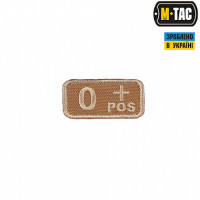 M-Tac нашивка група крові O+ Pos хакі
