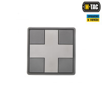 M-Tac нашивка Medic Cross Square PVC Grey