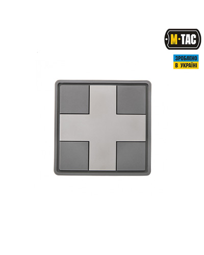 M-Tac нашивка Medic Cross Square PVC Grey (51124011)