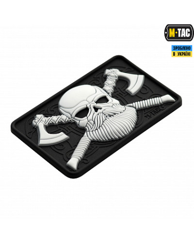 M-Tac нашивка Bearded Skull 3D PVC Black/White (51113236)