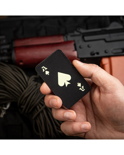 M-Tac нашивка Ace of Spades Laser Cut Black/світлонакопичувач (51109299)