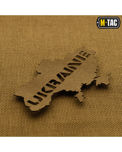M-Tac нашивка Ukraine (контур) наскрізна Laser Cut Coyote (51148005)