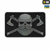 M-Tac нашивка Bearded Skull 3D PVC Black/Grey