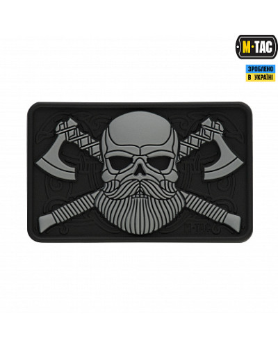 M-Tac нашивка Bearded Skull 3D PVC Black/Grey (51113211)