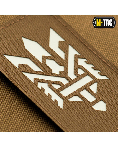 M-Tac нашивка Тризуб (стилизация) Laser Cut вертикальная Coyote/GID (51196599)