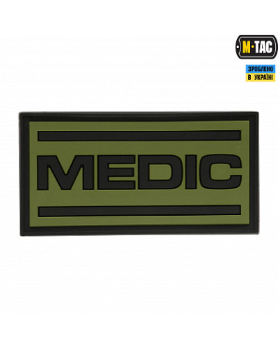 M-Tac нашивка Medic PVC Olive/Black (51125102)