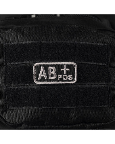 M-Tac нашивка группа крови AB+ Pos черно-серая (51232211)
