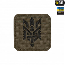 M-Tac нашивка Тризуб (стилізація) Laser Cut мала Ranger Green/Black