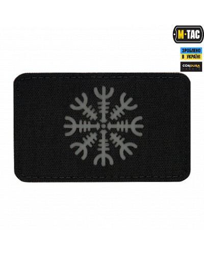 M-Tac нашивка Шолом Жаху горизонтальна Laser Cut Black/Grey (51222211)