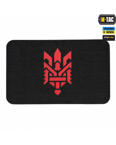 M-Tac нашивка Тризуб (стилизация) Laser Cut горизонтальная Black/Red (51197233)