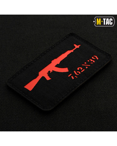 M-Tac нашивка AKM 7,62 х39 Laser Cut Black/Red (51110233)